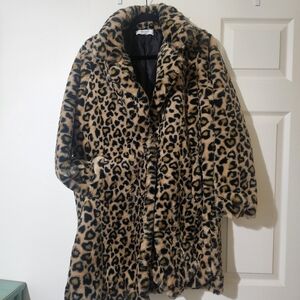 Stoosh Leopard Print Teddy Jacket